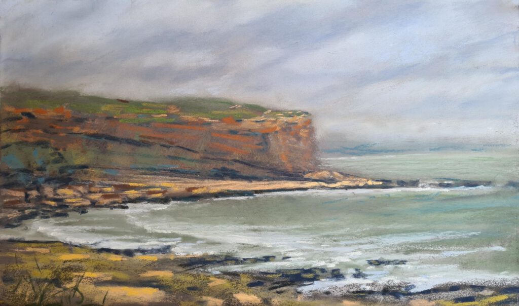 Acantilados en un día gris junto a Ericeira