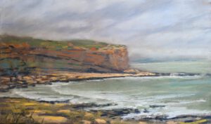 Acantilados en un día gris junto a Ericeira
