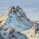 Paisaje cordillera con nieve